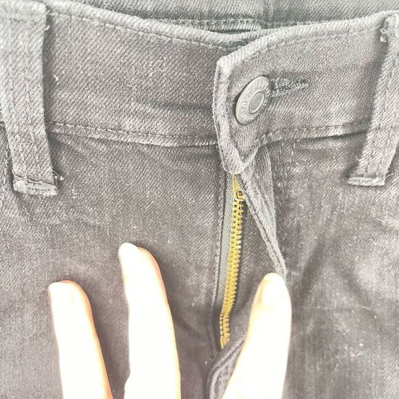Old navy black denim rolled hem shorts jorts high rise 8 - Picture 4 of 9